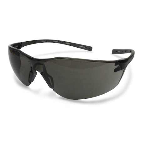 Radians Tecona, Safety Glasses, Anti-Scratch, Smoke Lens, Smoke Frame, Full-Frame, 1 PR TEC1-20